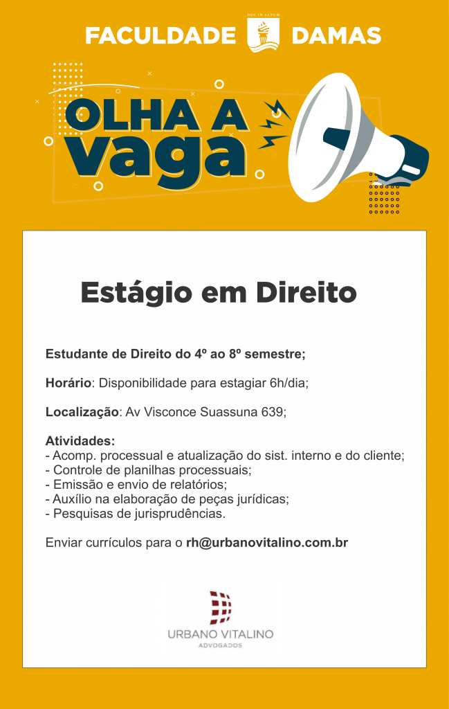 vagas diversas de estágios – Graduação em Direito